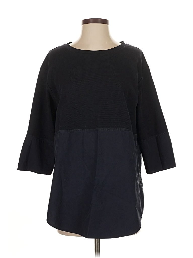 Pre-owned Cos 3/4 Sleeve Top Black Boatneck Tops