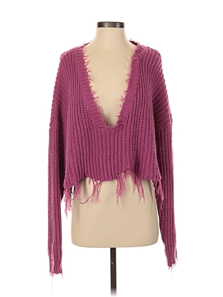 Pre-owned Prettylittlething Pullover Sweater In Purple