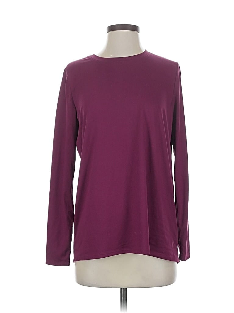 Pre-owned Skechers Long Sleeve T-shirt In Burgundy