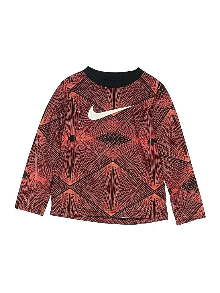 Pre-owned Nike Kids' Long Sleeve T-shirt In Orange