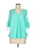 Staccato Teal 3/4 Sleeve Blouse Size M - photo 1