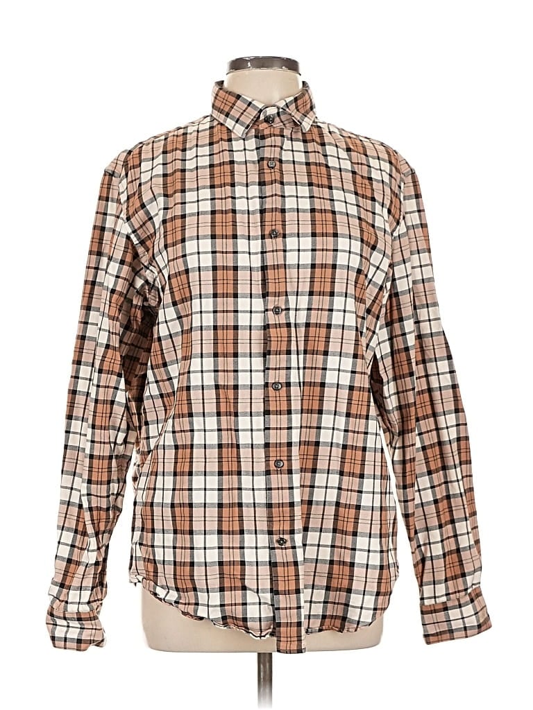 Pre-owned Banana Republic Long Sleeve Button Down Shirt In Brown
