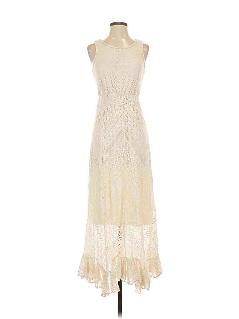 Pre-owned Solitaire Cocktail Dress In White