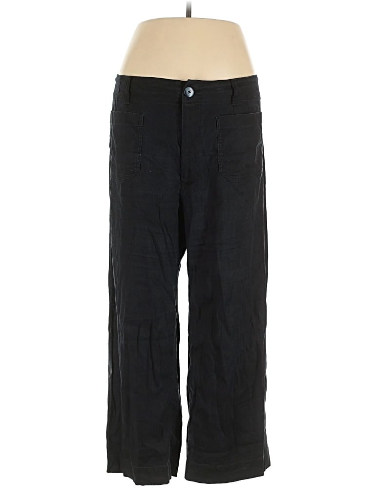 Pre-owned Maeve By Anthropologie Linen Pants In Black