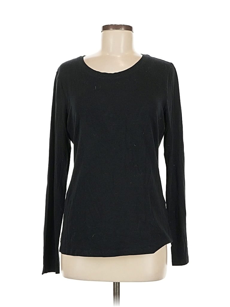 Pre-owned Banana Republic Factory Store Long Sleeve T-shirt In Black