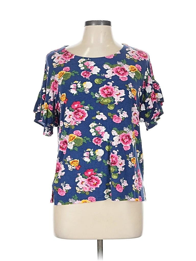 Pre-owned Agnes & Dora Short Sleeve T-shirt In Blue