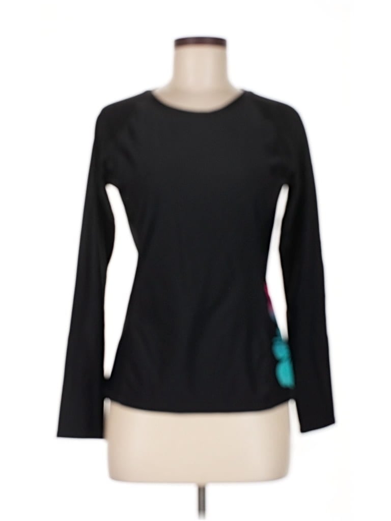 Pre-owned Old Navy Long Sleeve Top Black Boatneck Tops