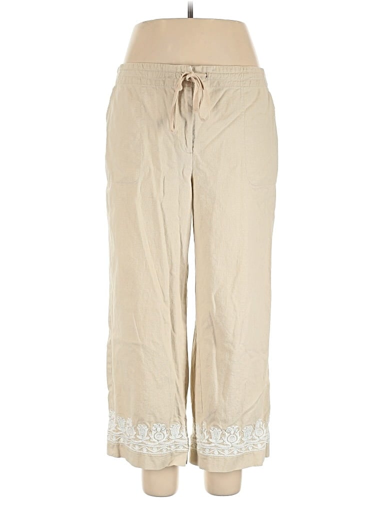 Pre-owned Talbots Linen Pants In Brown