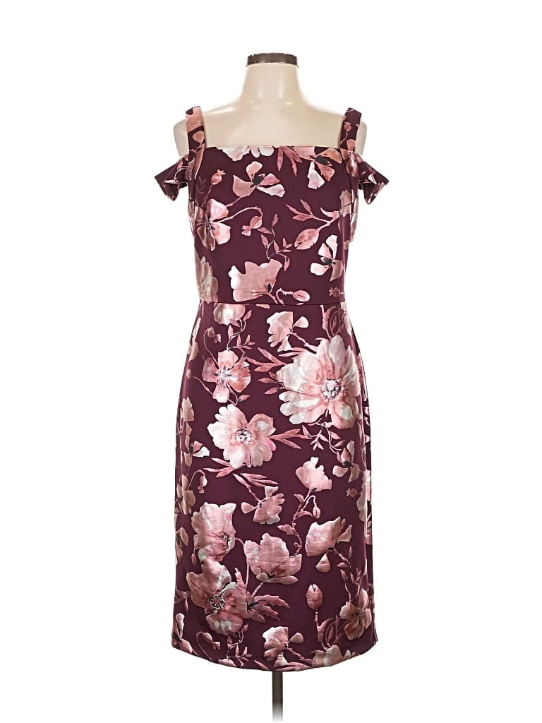 Pre-owned Eci Cocktail Dress In Burgundy