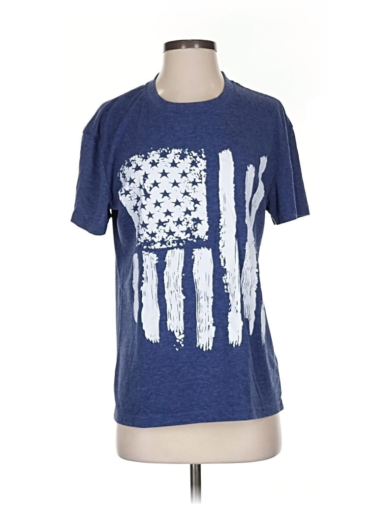 Pre-owned Unbranded Short Sleeve T-shirt In Blue