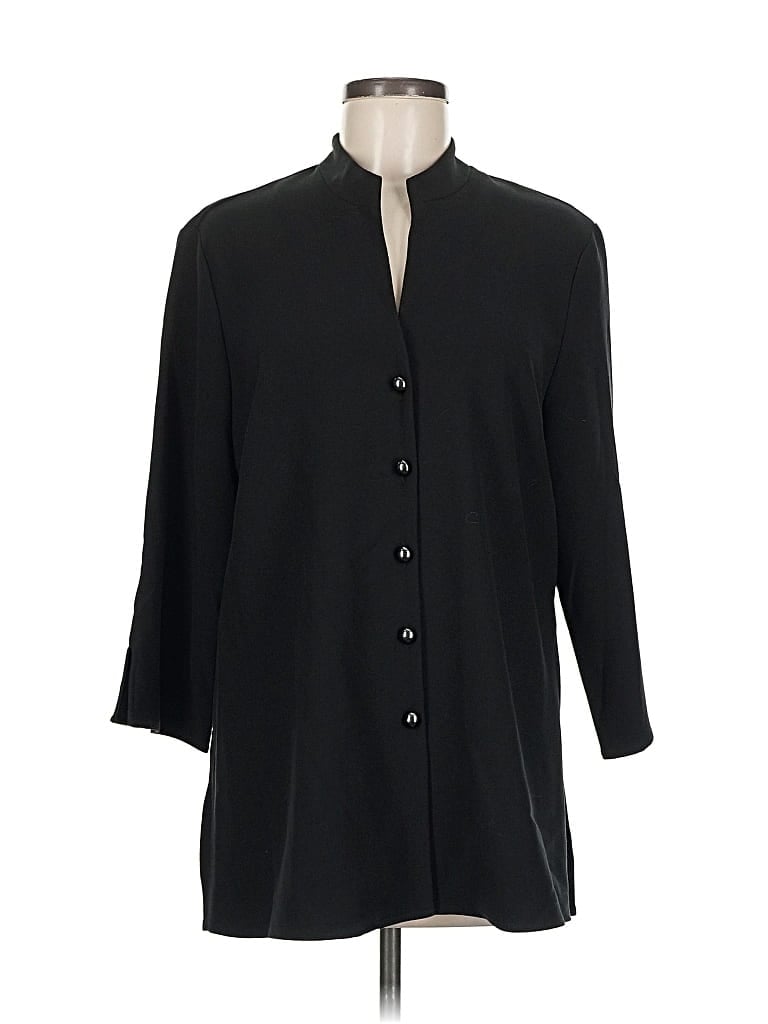 Pre-owned Susan Graver Coat In Black