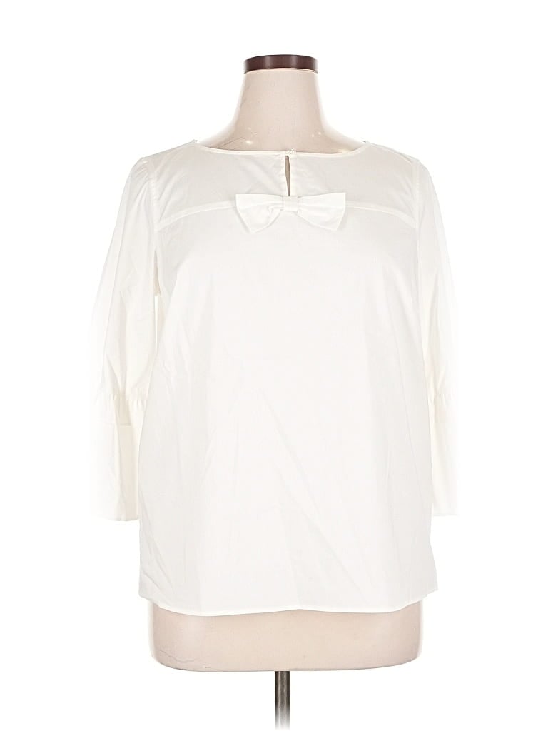 Talbots 3/4 Sleeve Blouse In White