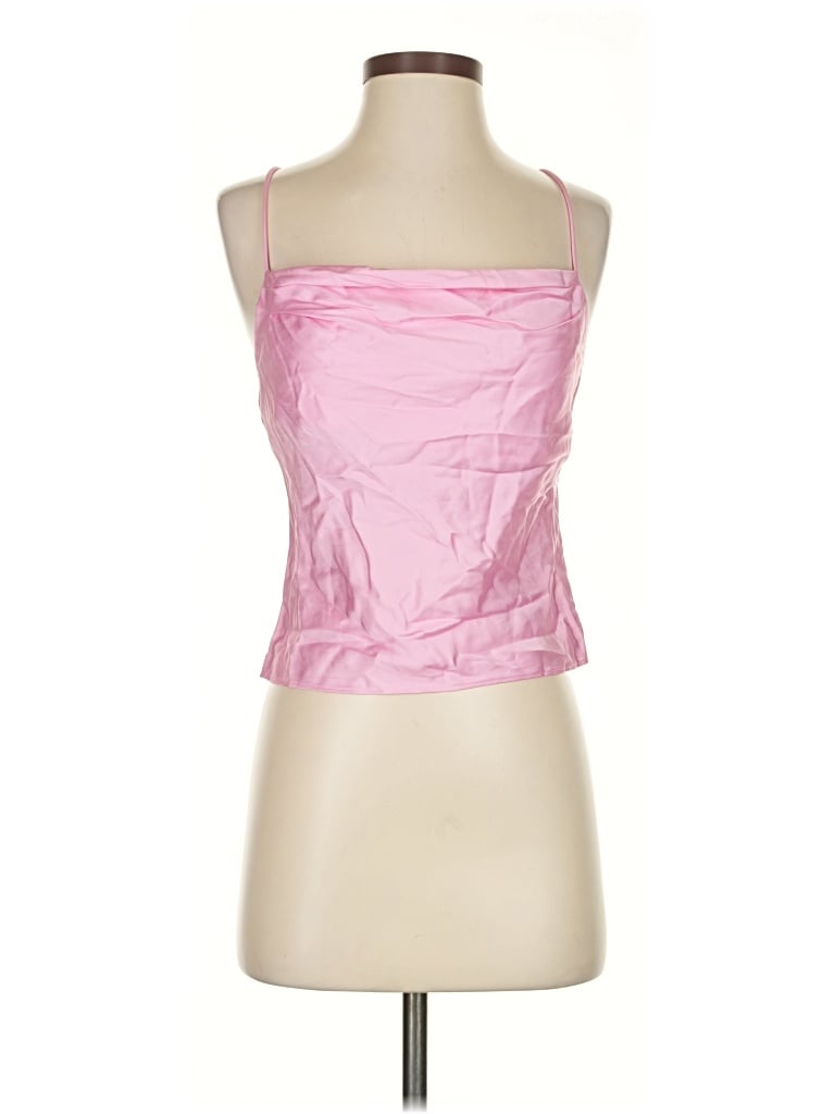 Pre-owned Zara Tank Top Pink Strapless Neckline Tops