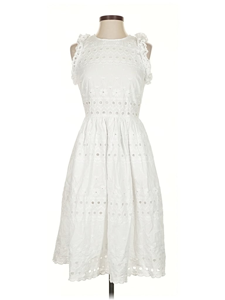 Pre-owned Kate Spade New York Casual Dress In White