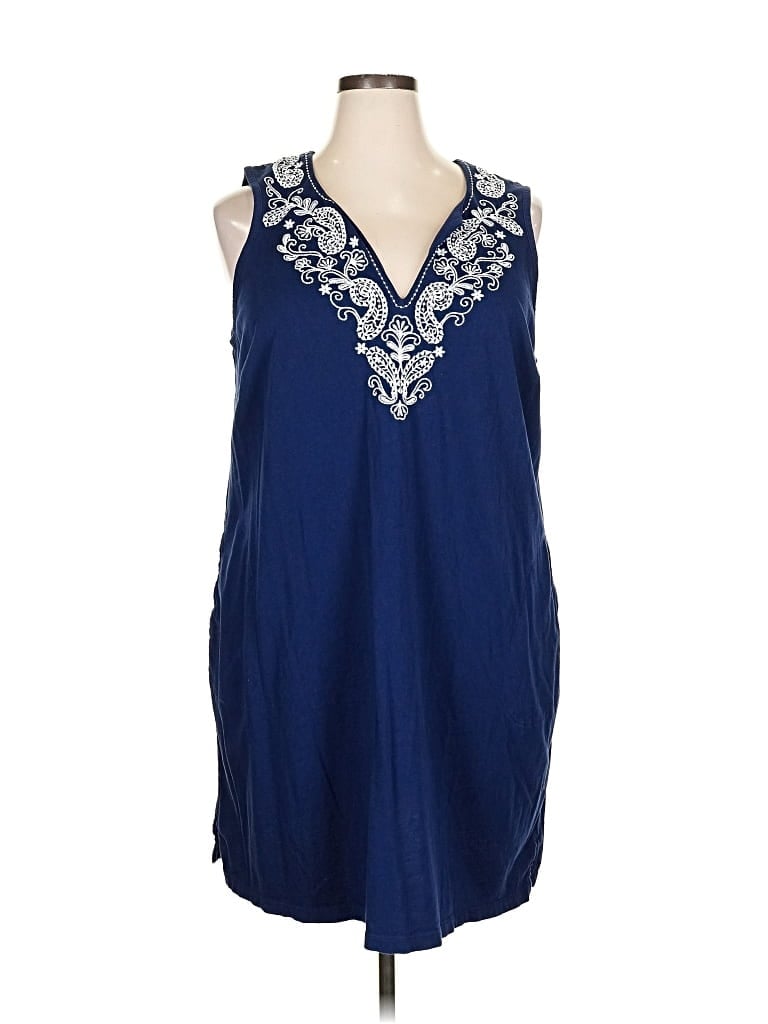 Pre-owned Lands' End Casual Dress In Blue