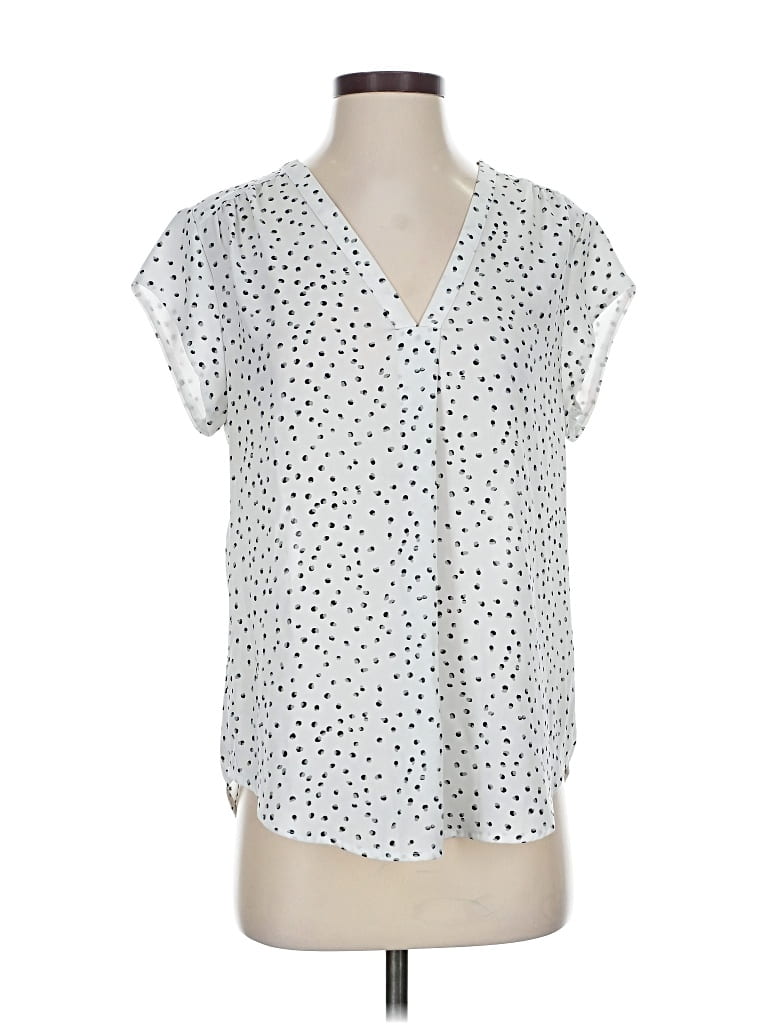 Pre-owned Fun2fun Short Sleeve Blouse In White