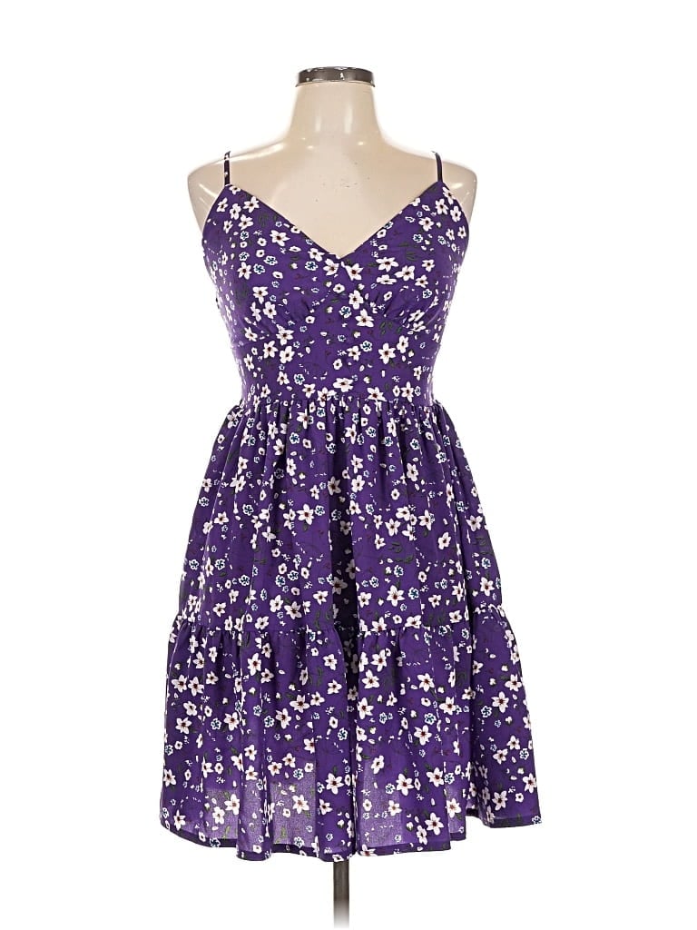 Pre-owned Shein Curve Cocktail Dress In Purple