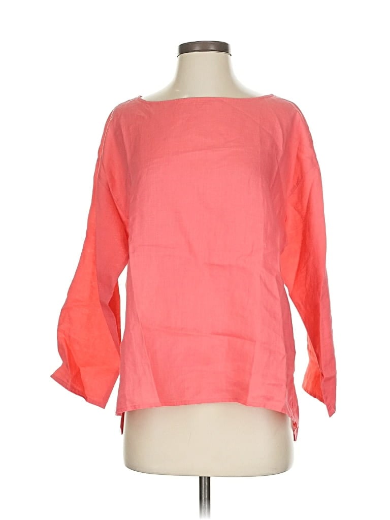 Pre-owned Eileen Fisher 3/4 Sleeve Blouse In Orange