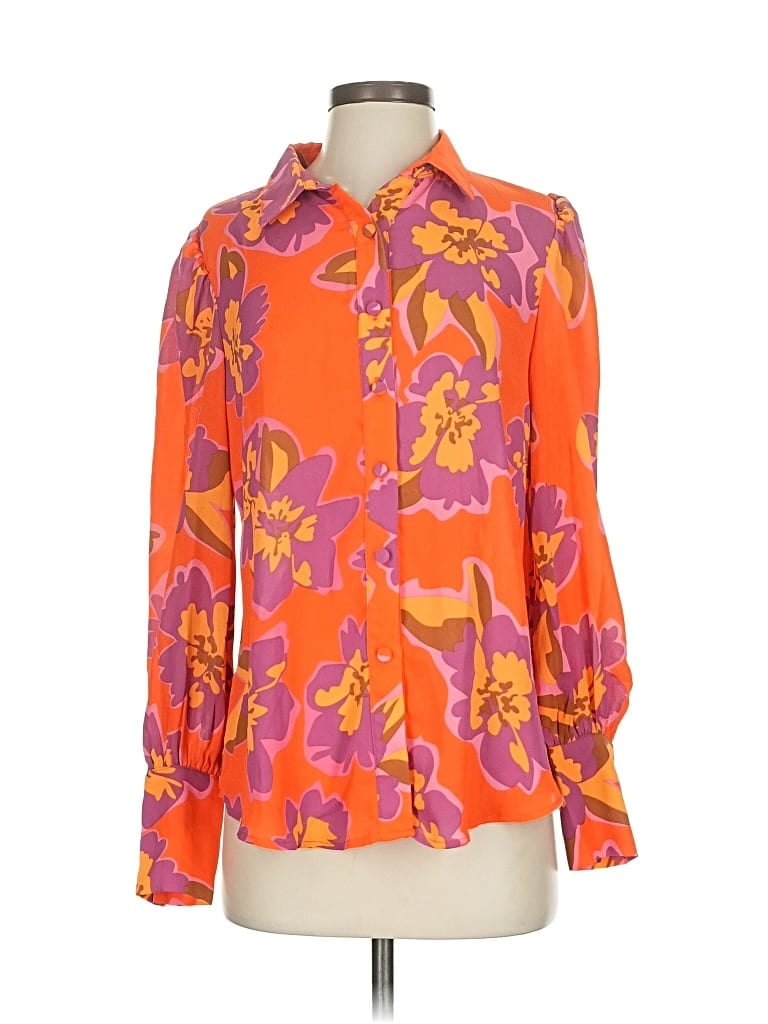 Pre-owned Btfbm Long Sleeve Blouse In Orange