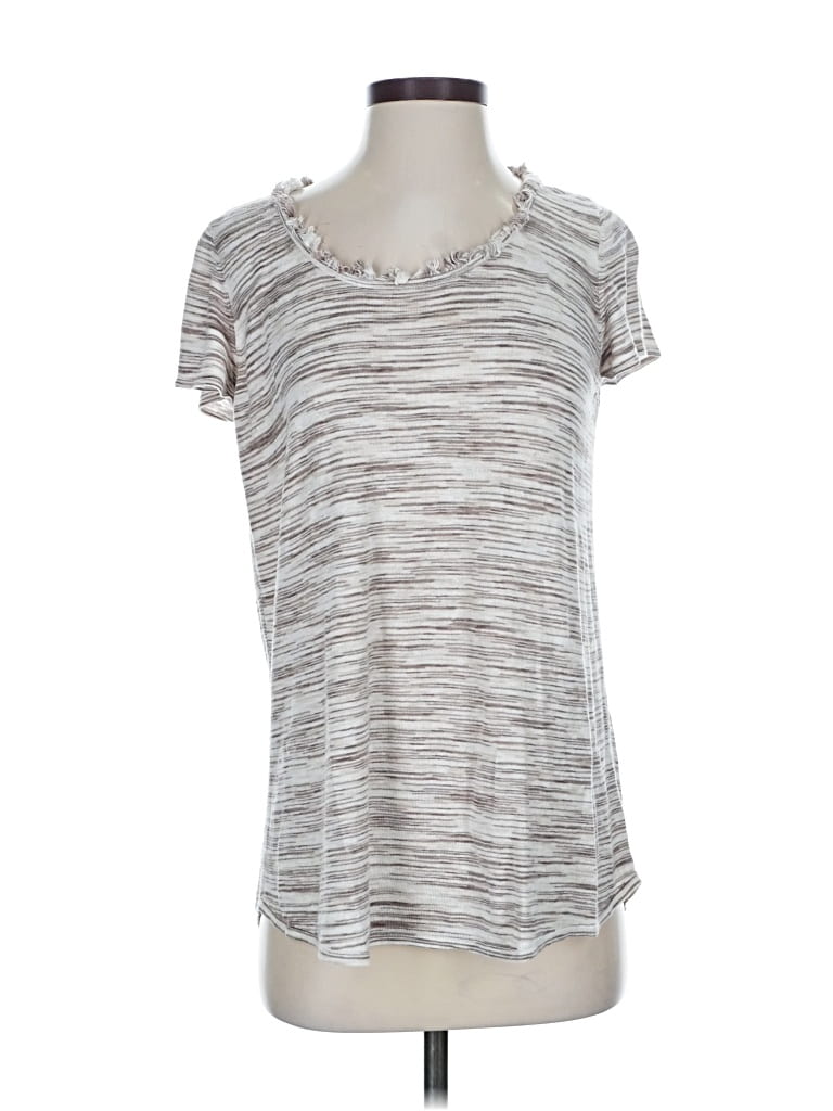 Pre-owned Nic + Zoe Active T-shirt In Silver