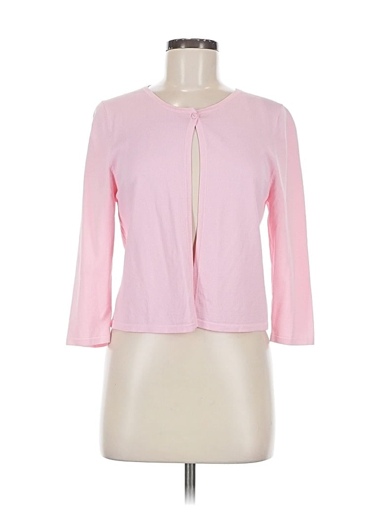Pre-owned Coldwater Creek Cardigan Sweater In Pink