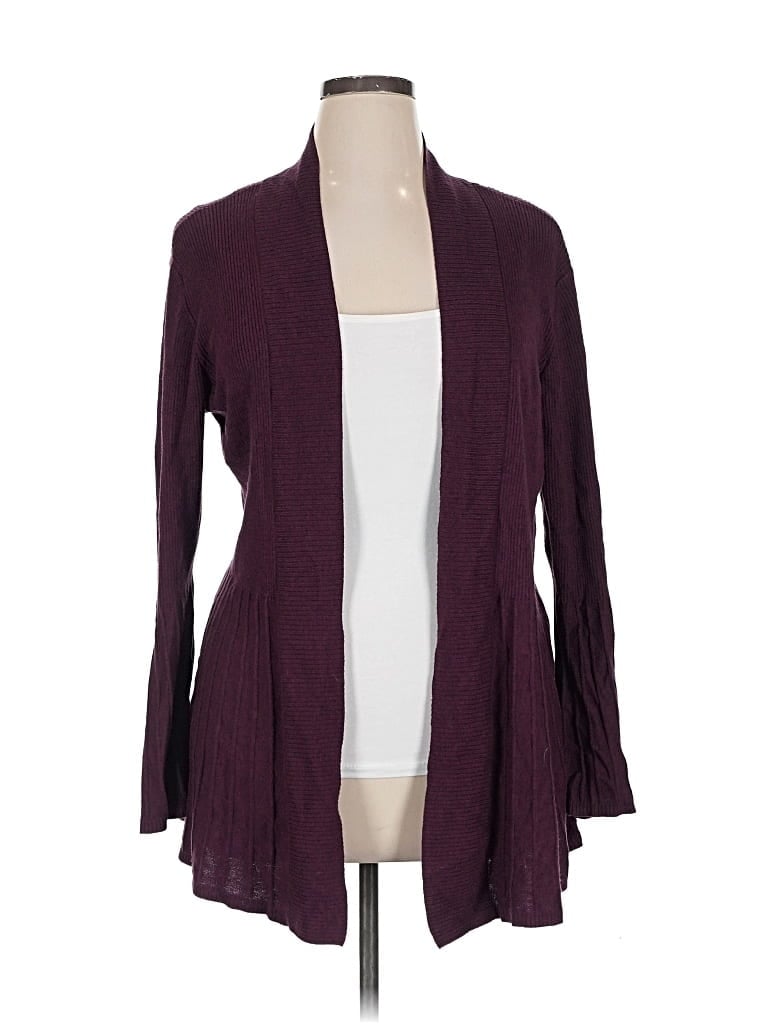 Pre-owned Apt. 9 Cardigan Sweater In Burgundy