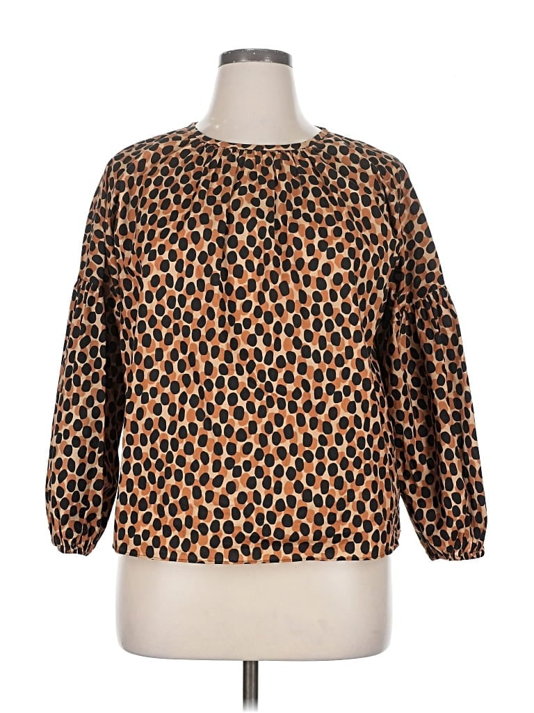 Pre-owned Kate Spade New York Long Sleeve Blouse In Orange
