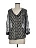 Alice Blue 100% Polyester Silver 3/4 Sleeve Blouse Size M - photo 1
