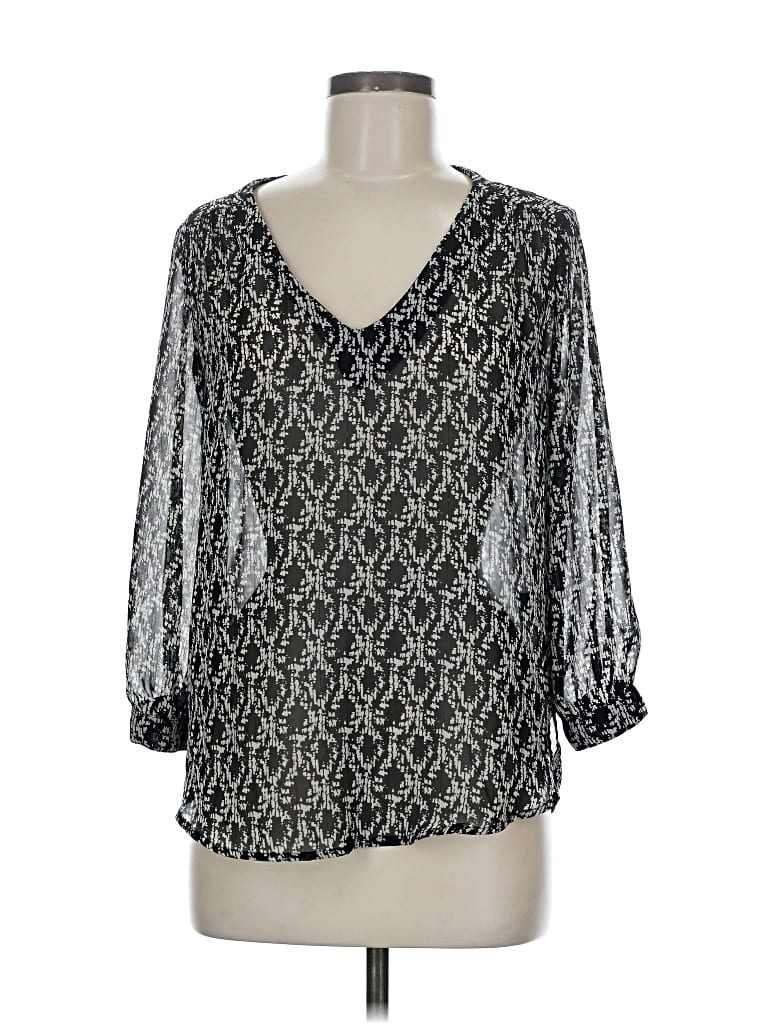 Pre-owned Alice Blue 3/4 Sleeve Blouse In Silver