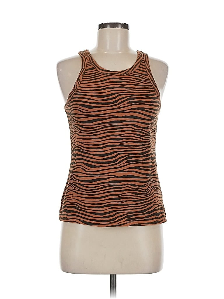 Pre-owned Nation Ltd Tank Top Brown Halter Neckline Tops