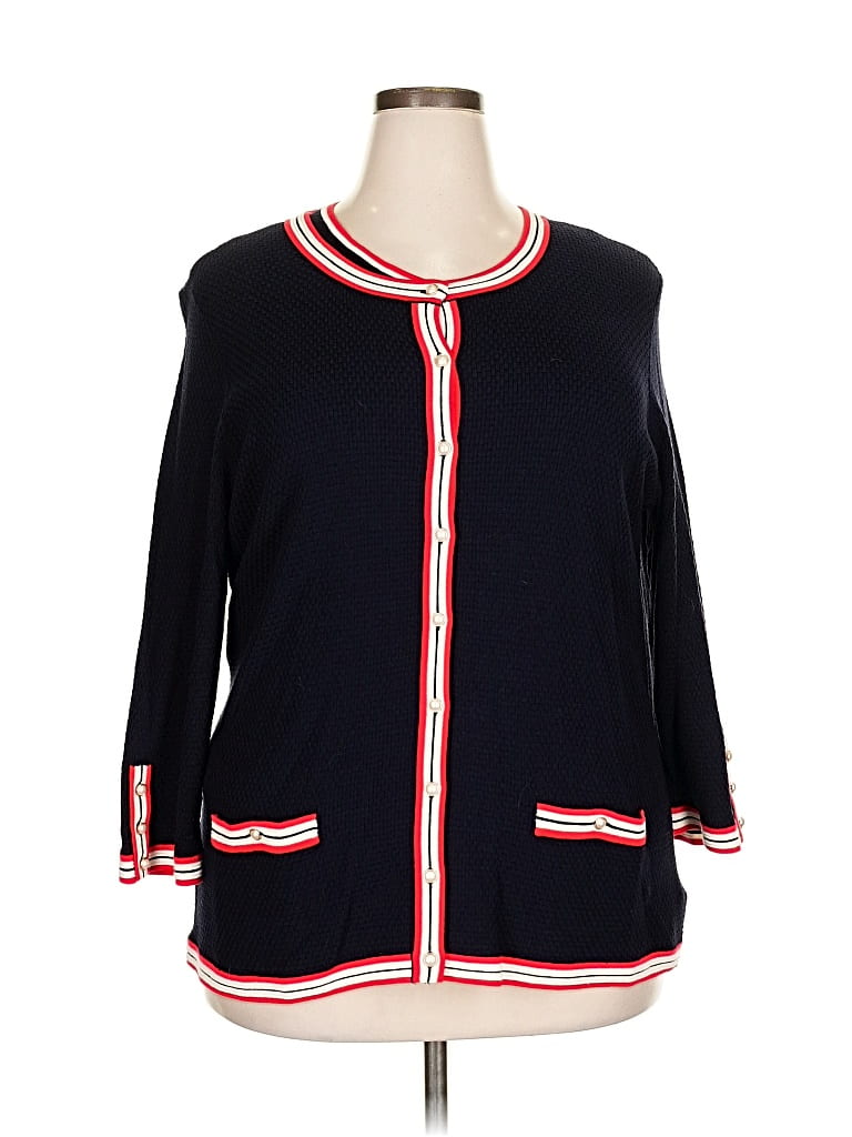 Pre-owned Talbots Cardigan Sweater In Black