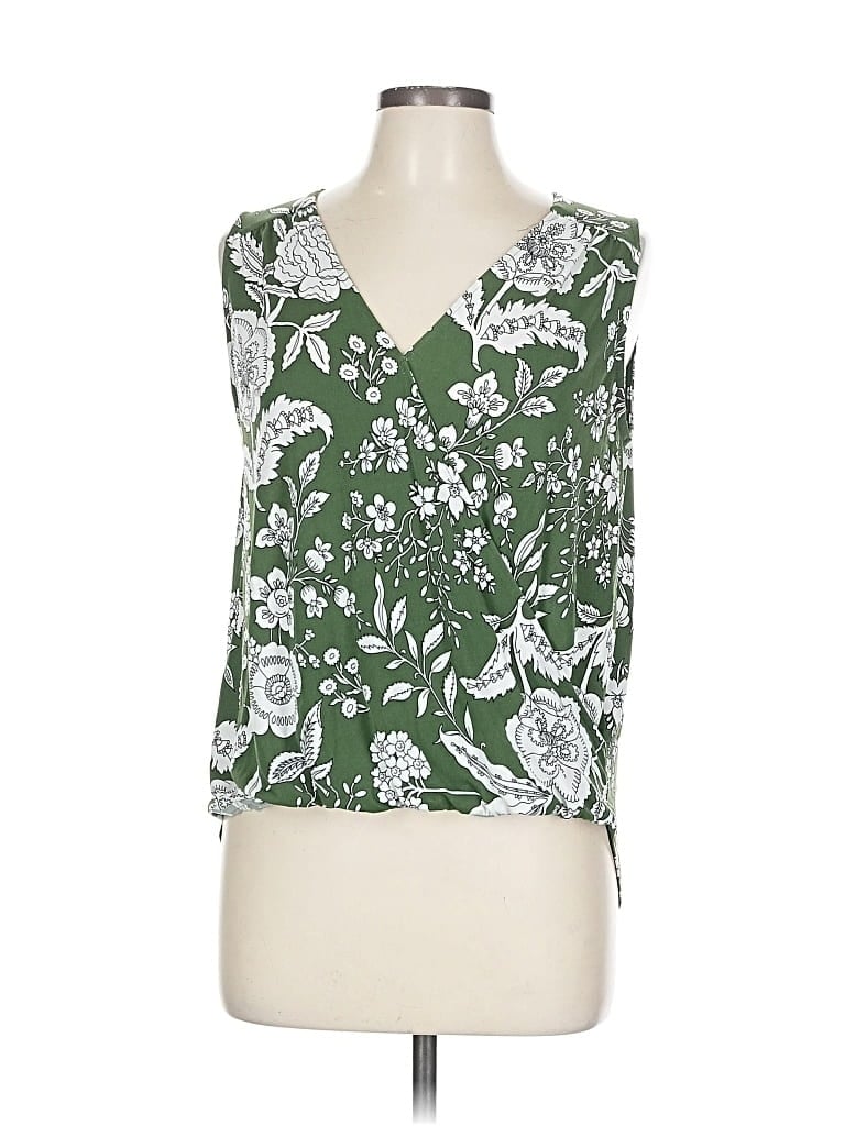 Pre-owned West K Sleeveless Blouse In Green