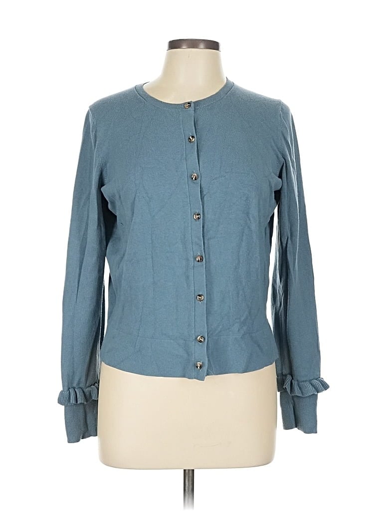 Pre-owned Ann Taylor Cardigan Sweater In Blue