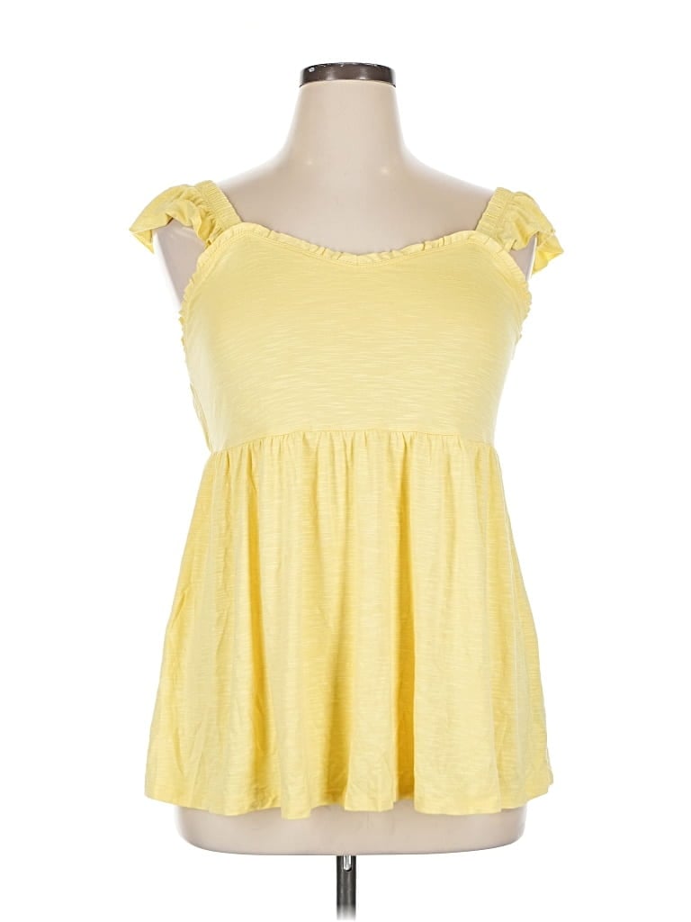 Pre-owned Torrid Sleeveless Top Yellow Sweetheart Neckline Tops