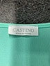 Casting 100% Recycled Polyester Teal 3/4 Sleeve Blouse Size S - photo 7
