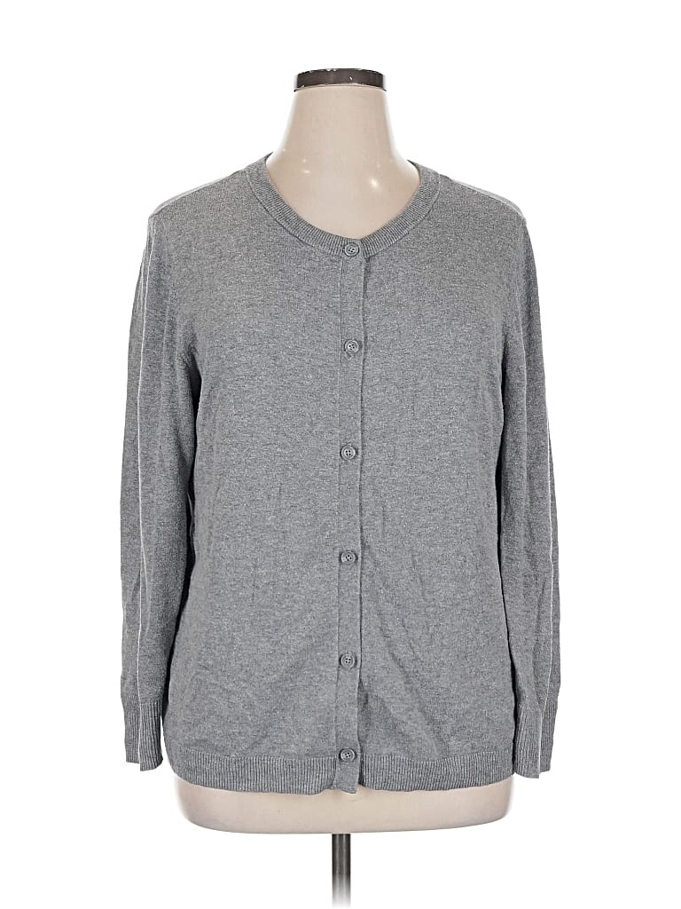 Pre-owned Lane Bryant Cardigan Sweater In Gray