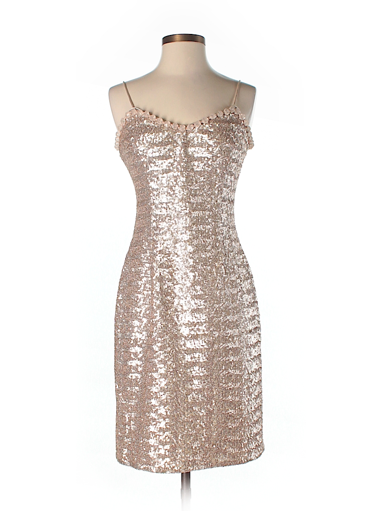 Mikael Aghal 100 Polyester Solid Light Pink Cocktail Dress Size 2 79