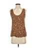 Tucker 100% Silk Brown Sleeveless Top Size S - photo 1