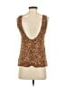 Tucker 100% Silk Brown Sleeveless Top Size S - photo 2
