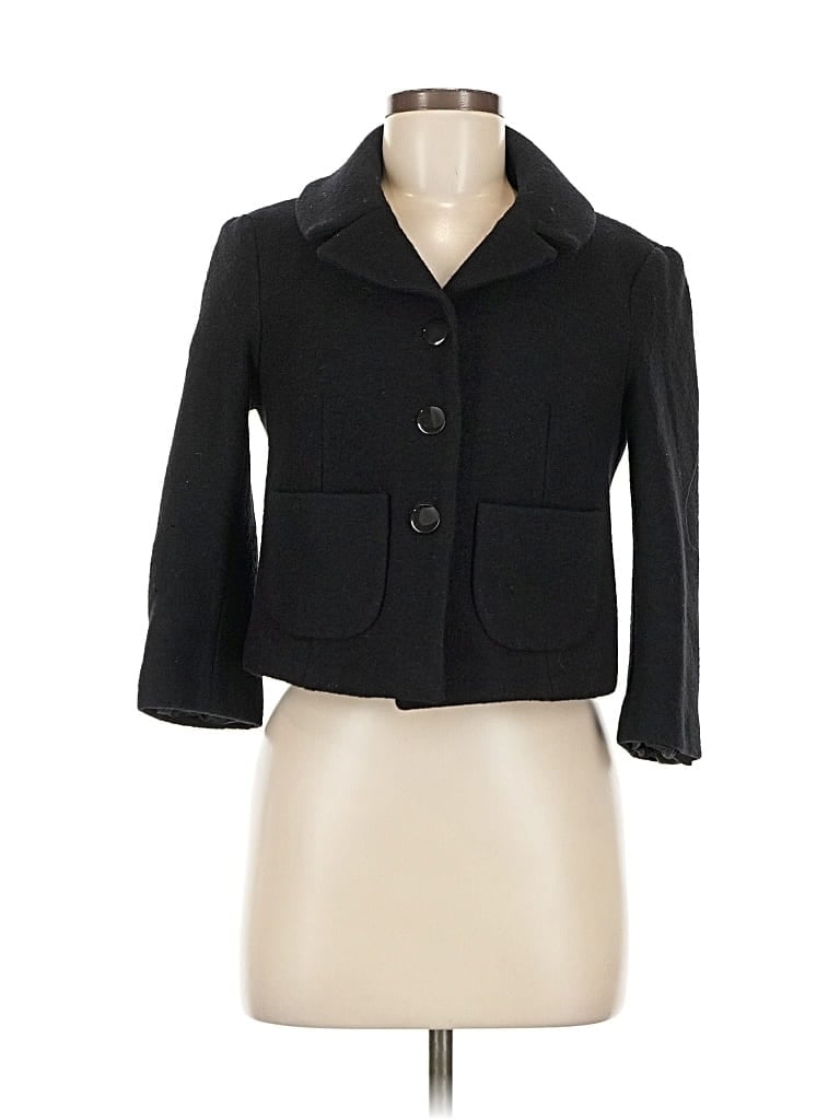 Pre-owned French Connection Wool Coat In Black