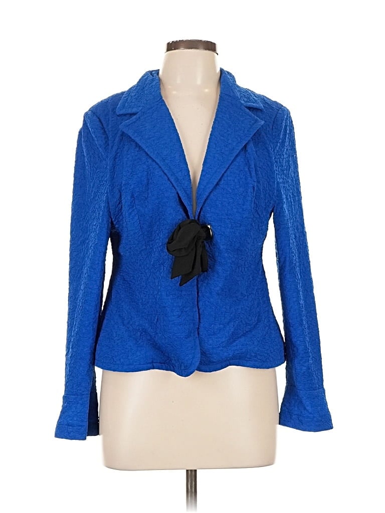 Pre-owned Peck & Peck Blazer Jacket In Blue
