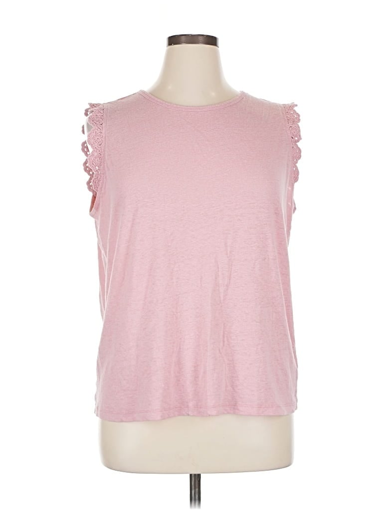 Pre-owned Time And Tru Sleeveless T-shirt In Pink