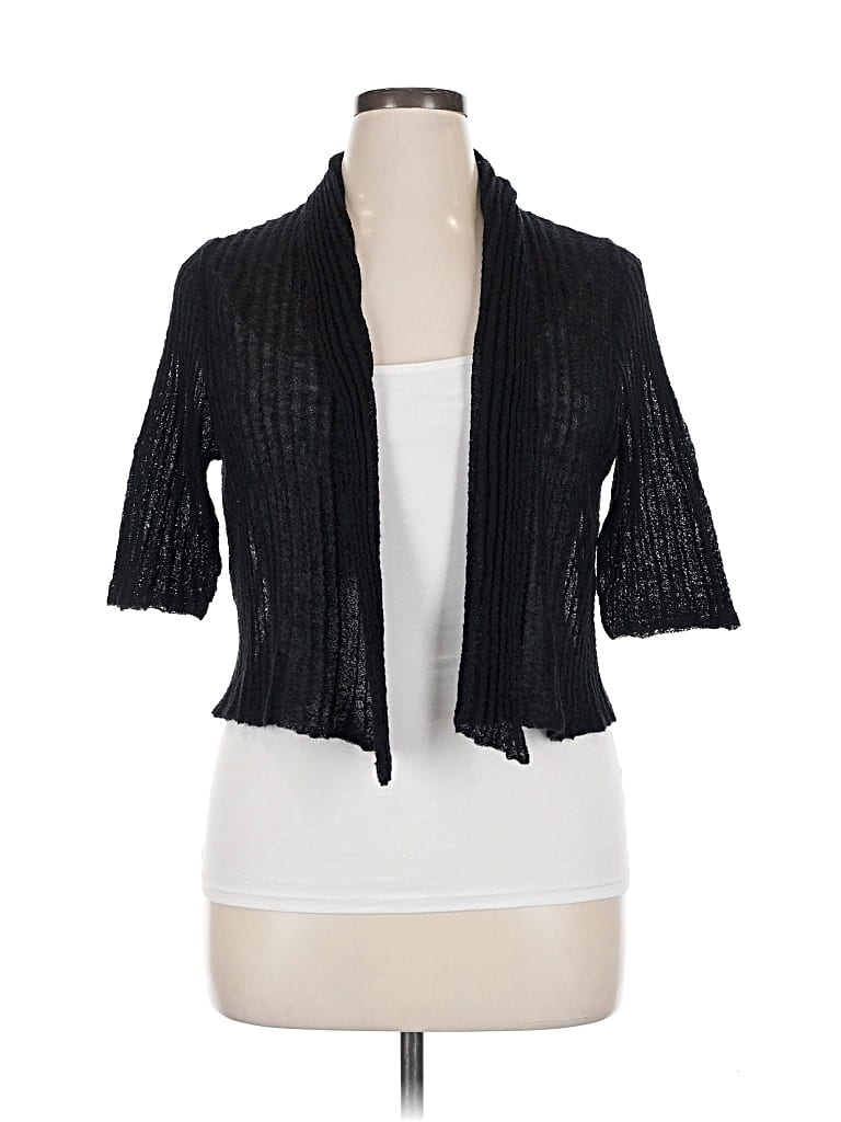Pre-owned Eileen Fisher Cardigan Sweater In Black