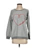 Simplee Hearts Gray Pullover Sweater Size S - photo 1