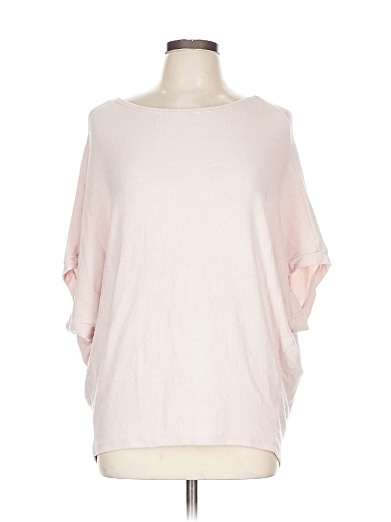 Pre-owned Michael Stars Short Sleeve Top Pink Cold Shoulder Neckline Tops