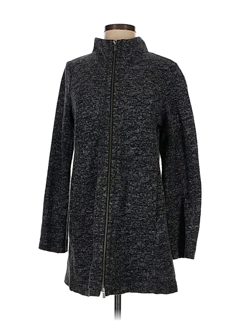 Pre-owned Eileen Fisher Cardigan Sweater In Gray