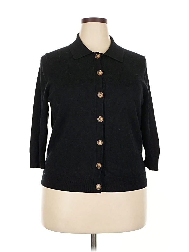 Pre-owned Ann Taylor Cardigan Sweater In Black