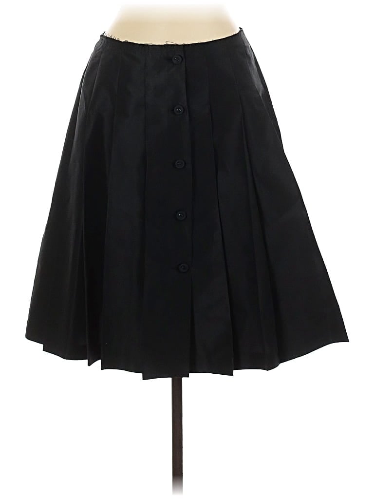 Pre-owned Prada Silk Skirt In Black