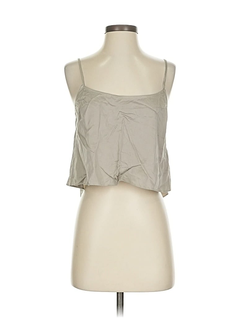 Rumored Tank Top Gray Strapless Neckline Tops In Gray