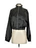 Shein 100% Polyester Metallic Black Track Jacket Size 4 - photo 1